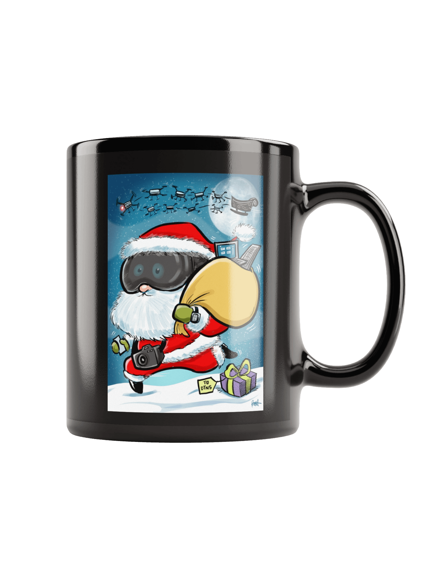 DTNS 2025 Holiday Black Mug product image (1)
