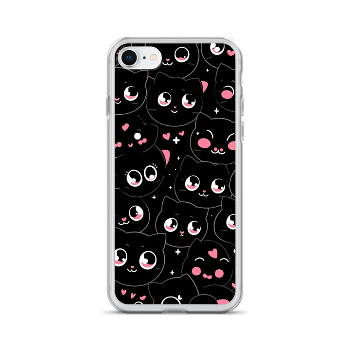 Whimsical Black Cat Faces iPhone® Case product image (24)