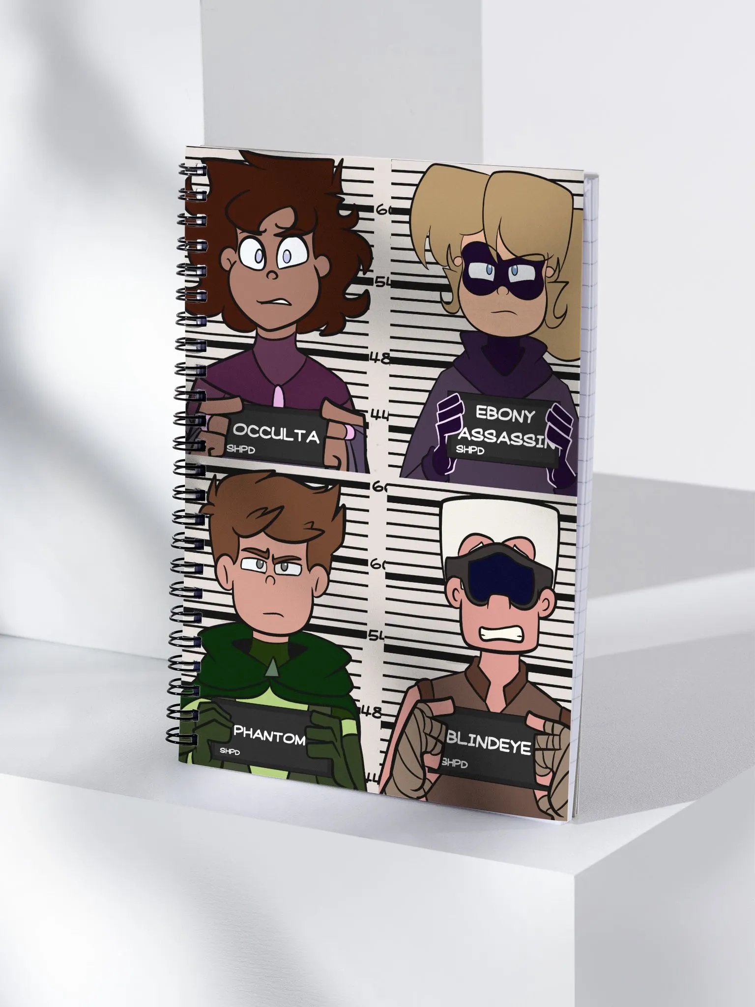 Swift Spark and the Defense Five: Mugshots Spiral Notebook product image (3)