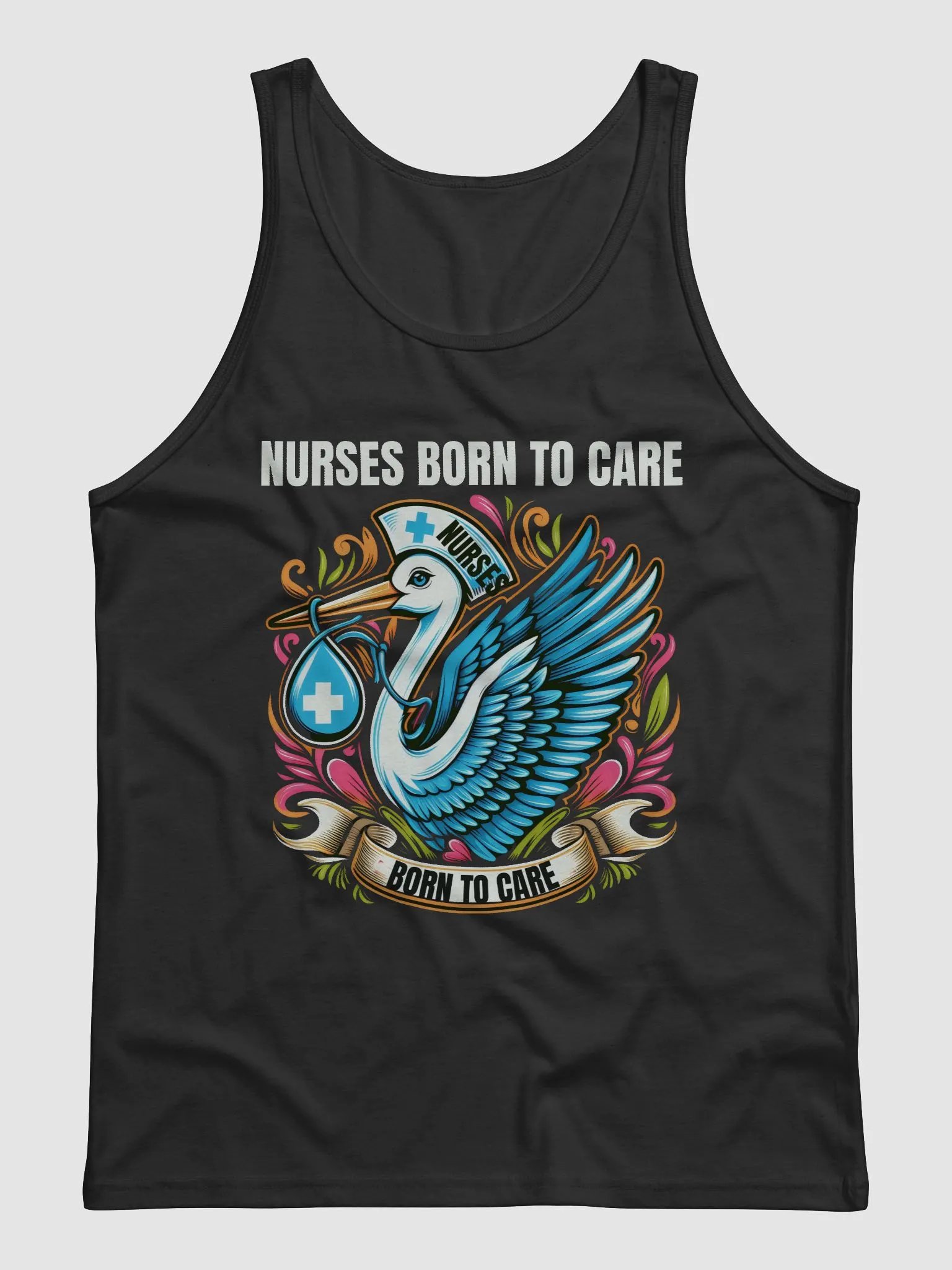 Nurse Stork Born to Care Tank product image (1)