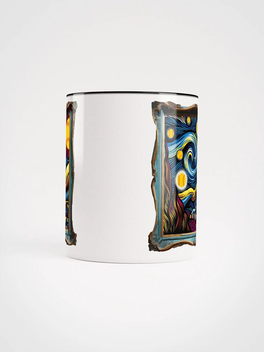 A Softball Starry Night Van Gogh Ceramic Mug product image (36)