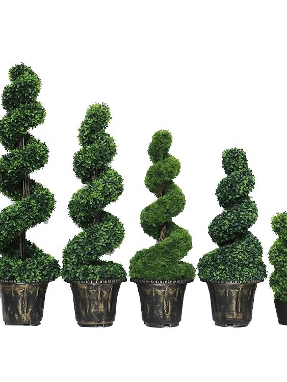 New ProductDOUBLE TREE | Artificial Spiral Tree | 90cm Spiral Topiary Bonsai Plant Tree product image (2)