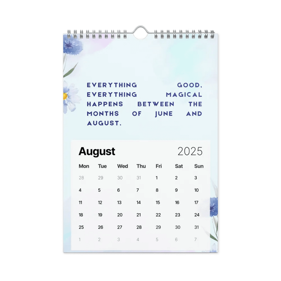 FLORAL INSPIRATIONAL QUOTES WALL CALENDAR 2025 product image (2)