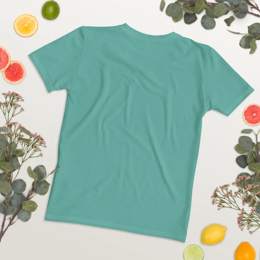 Plain Turquoise Green True Summer Women's Crewneck Polyester Heavyweight Premium T-Shirt by Treasure Pie product image (12)
