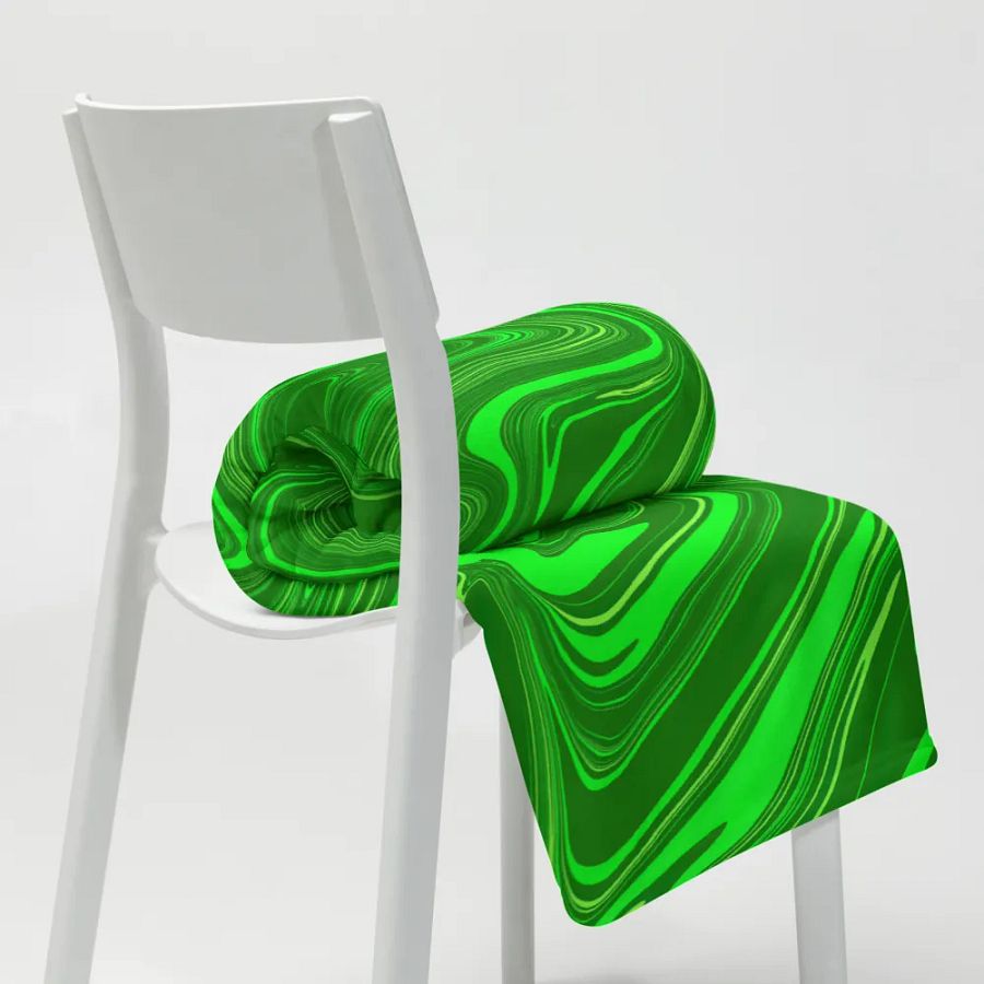 Throw Blanket - Different Shades of Green Digital Fluid Art product image (11)
