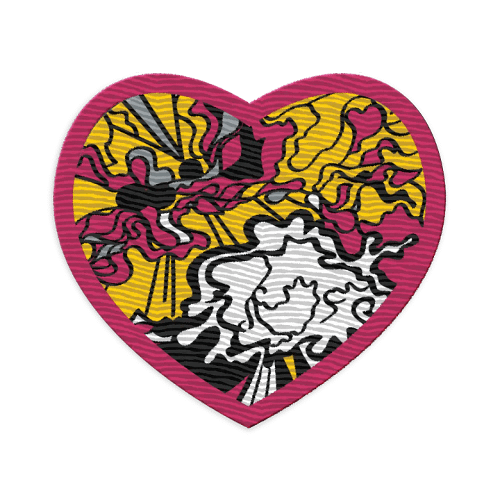 Heartbeat Embroidered Patches - Wave at Sunset product image (1)