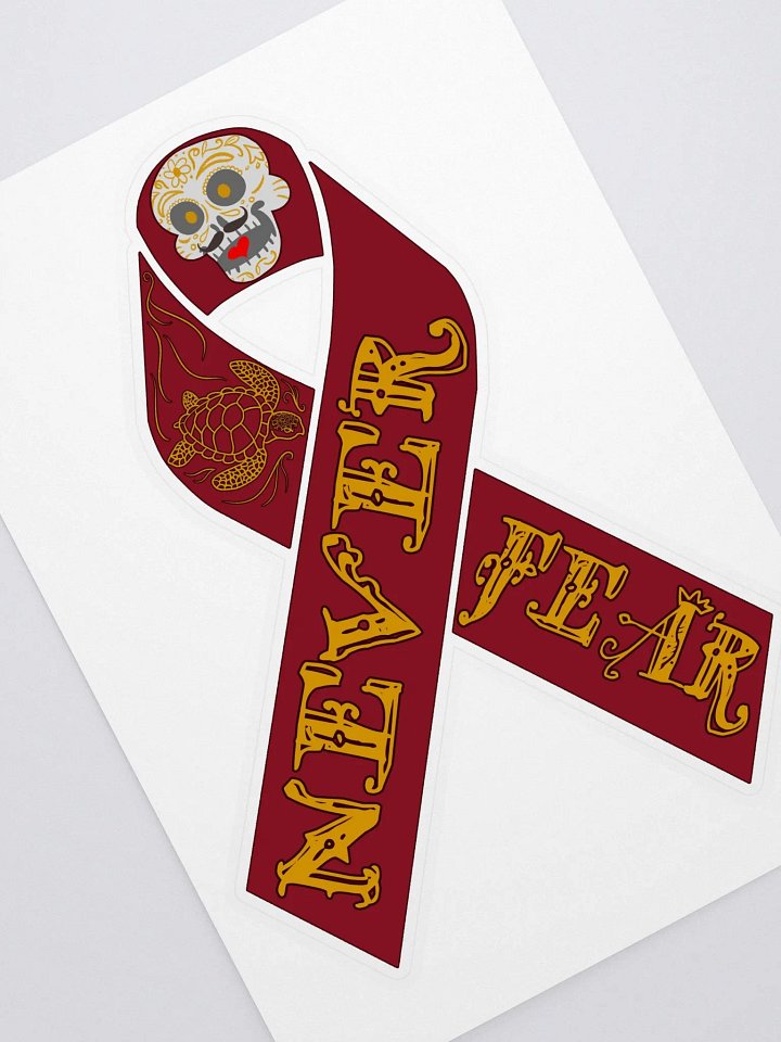 Never Fear Myeloma Ribbon Sticker product image (1)
