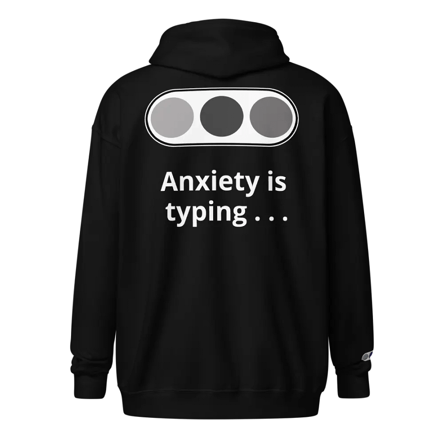 Anxiety is typing zip-up hoodie product image (2)