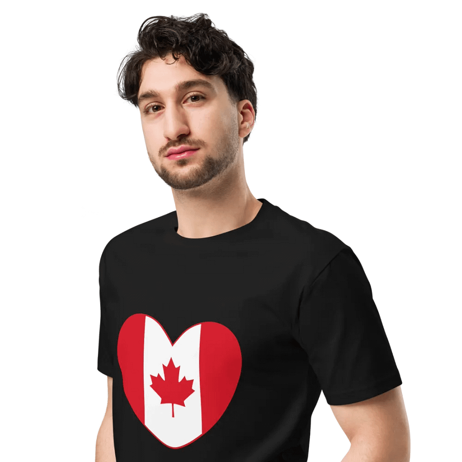 Canadian Flag Heart Unisex T-Shirt product image (8)