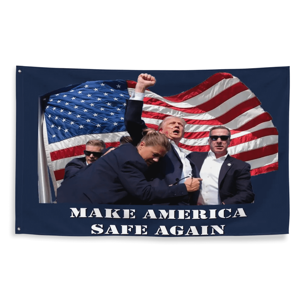 Trump 2024 Make America Safe Again Flag product image (2)