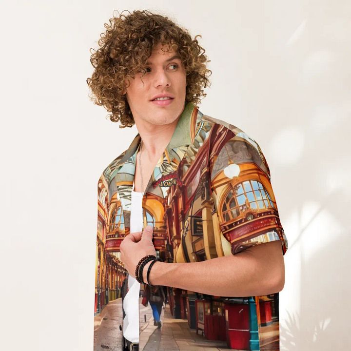 Leadenhall Market London All Over Print Hawaiian Shirt product image (1)