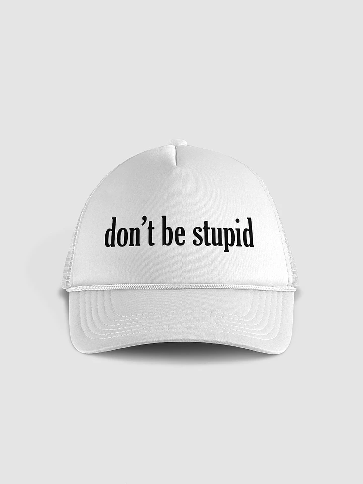 Don't be stupid white cap product image (1)