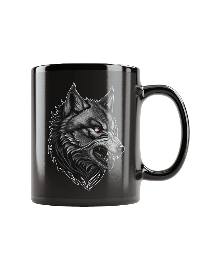 Wild Torment Black Ceramic Mug - Wolf product image (1)