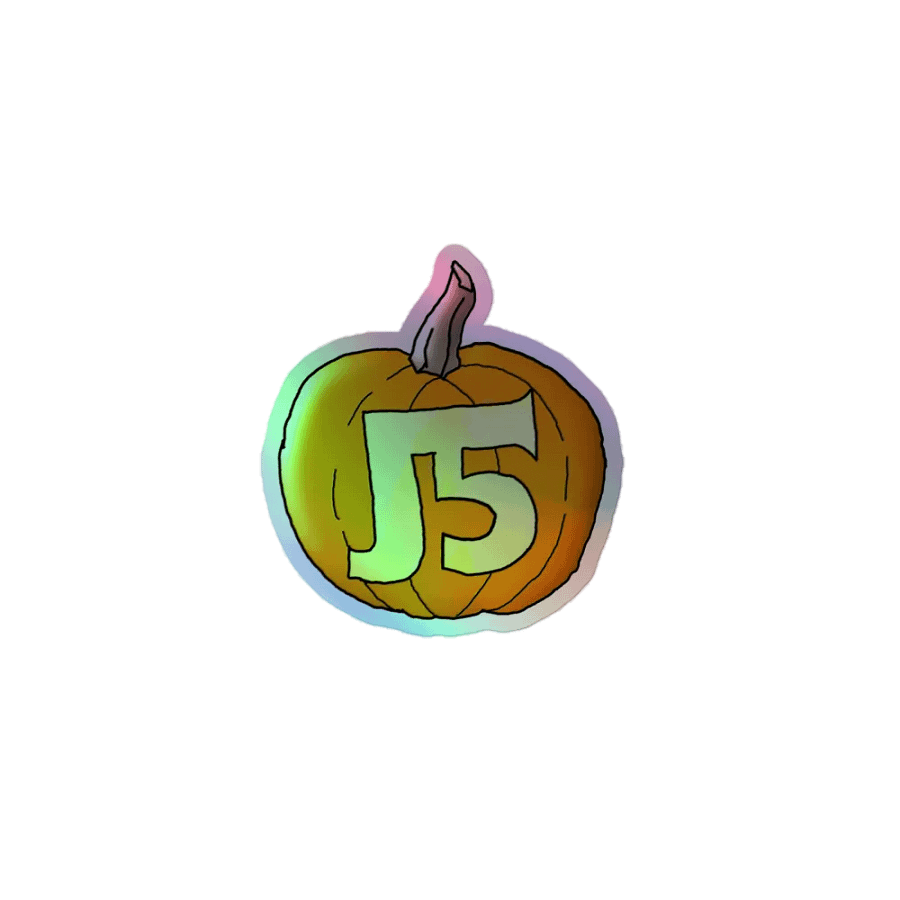 J5 Pumpkin. Holo Sticker. product image (1)