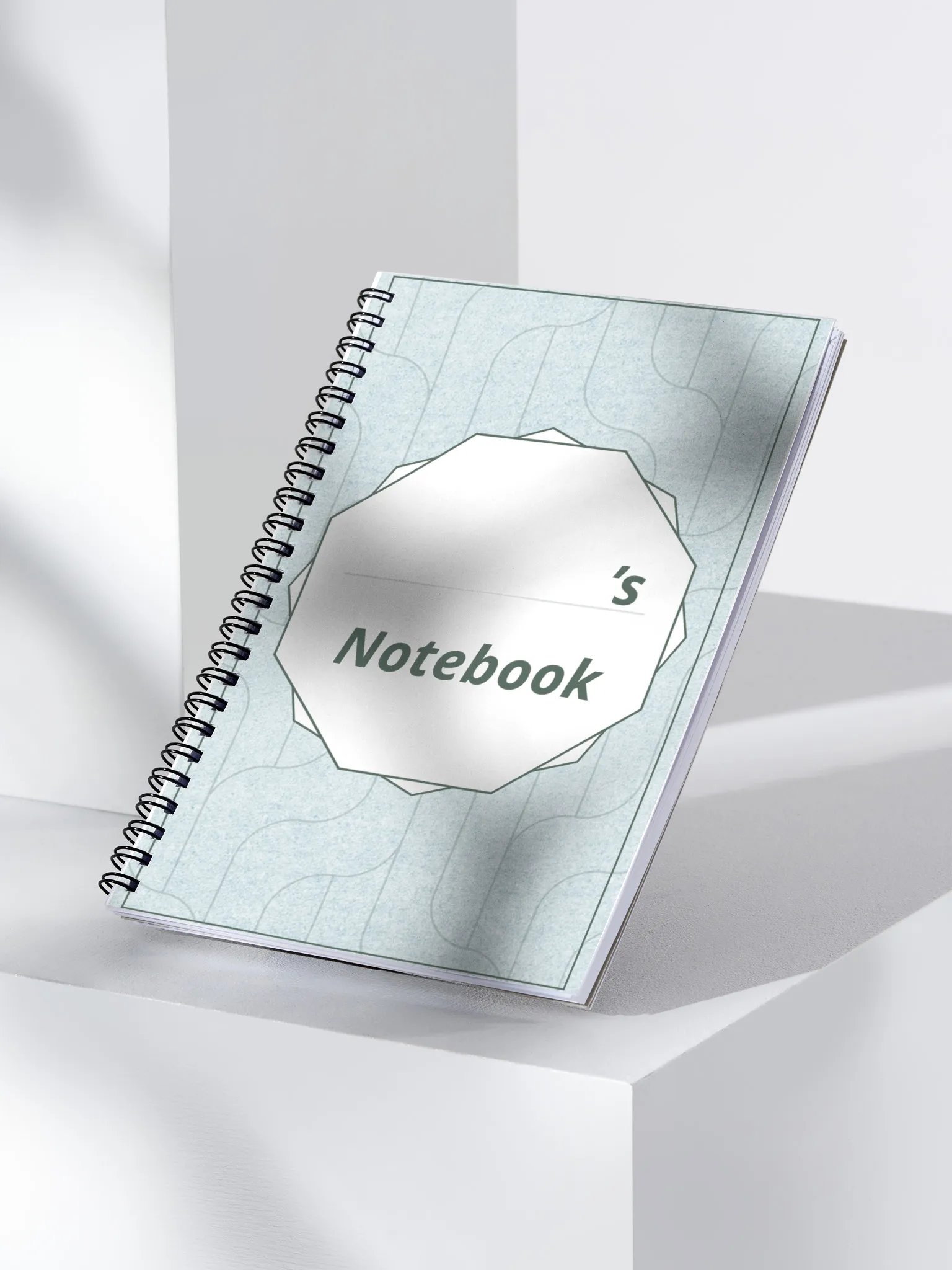 Elegant Modern Waveform Wonders Spiral Notebook. product image (3)