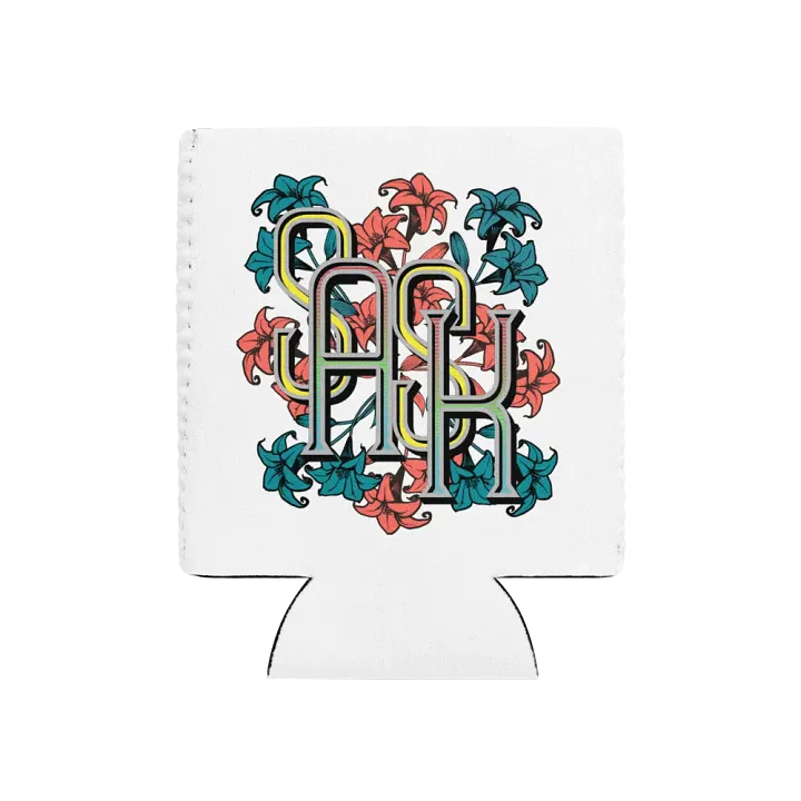 Sask Saskatoon Saskatchewan Flower Floral Charm Can Cooler product image (1)