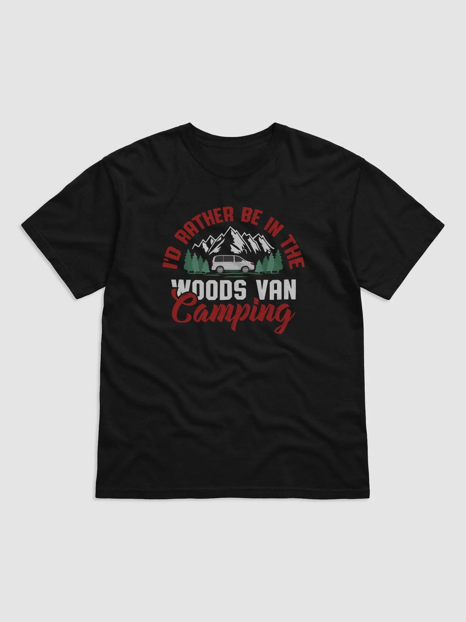 I'd Rather Be in the Woods Van Camping T-Shirt product image (1)