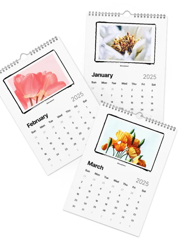 Flowers Wall Calendar 2025 product image (2)