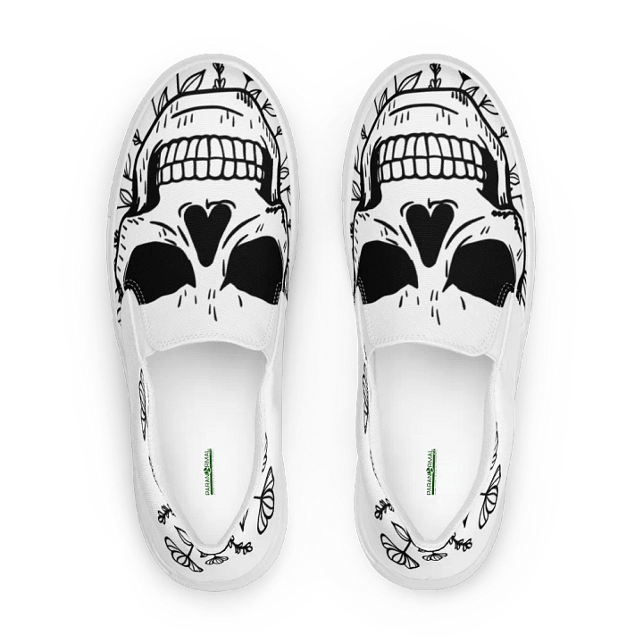 Mens Skull Canvas Slip-Ons product image (2)