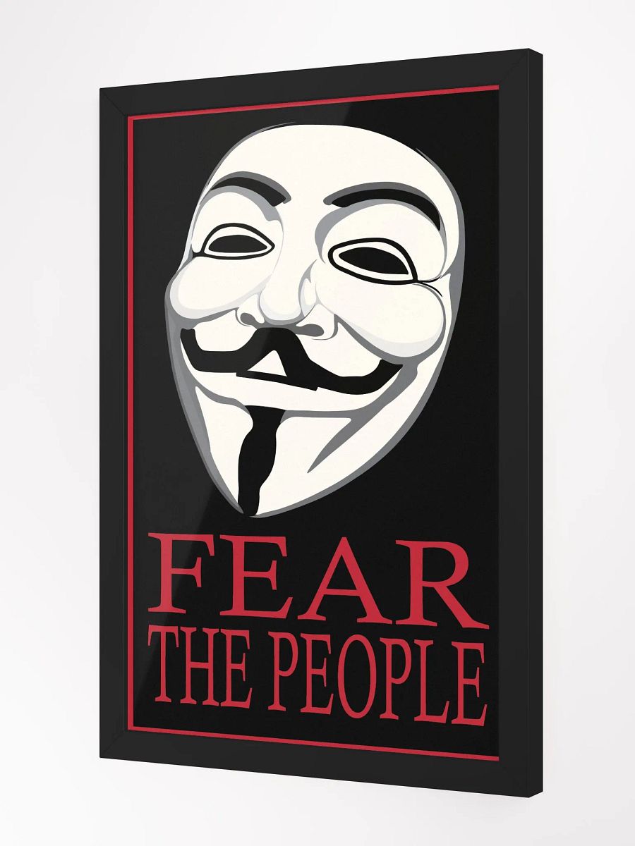 Fear The People - Red - Framed High-Quality Matte Poster product image (3)