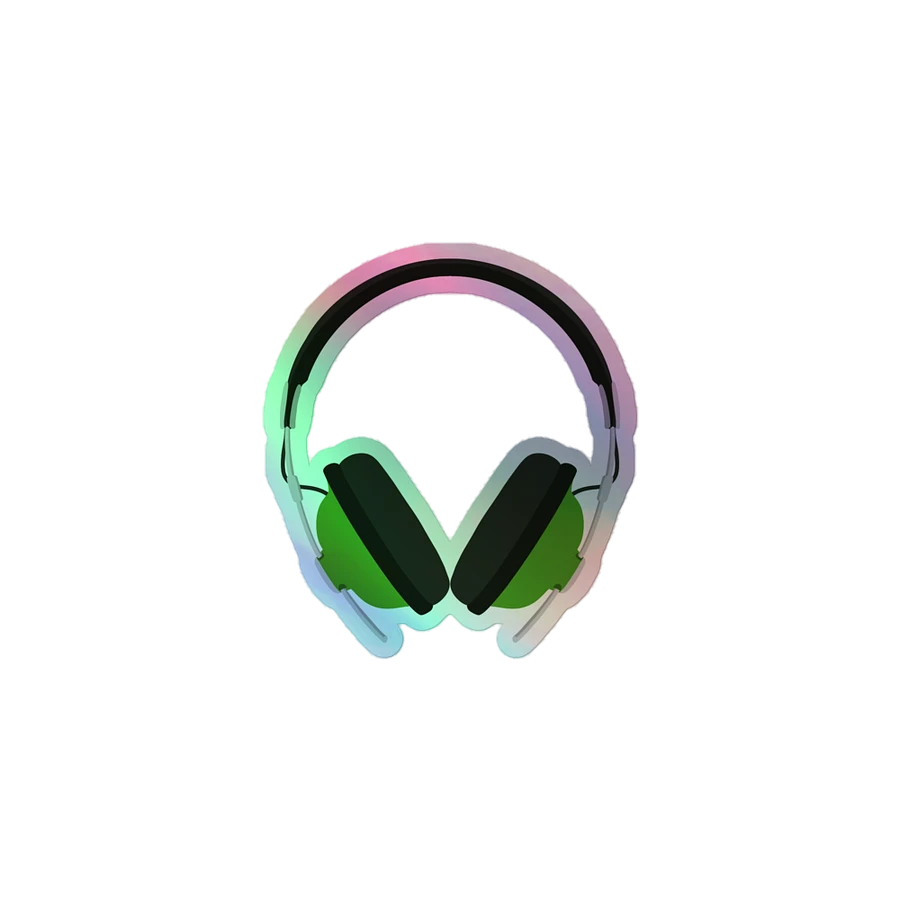 Holographic Headphones Sticker product image (1)