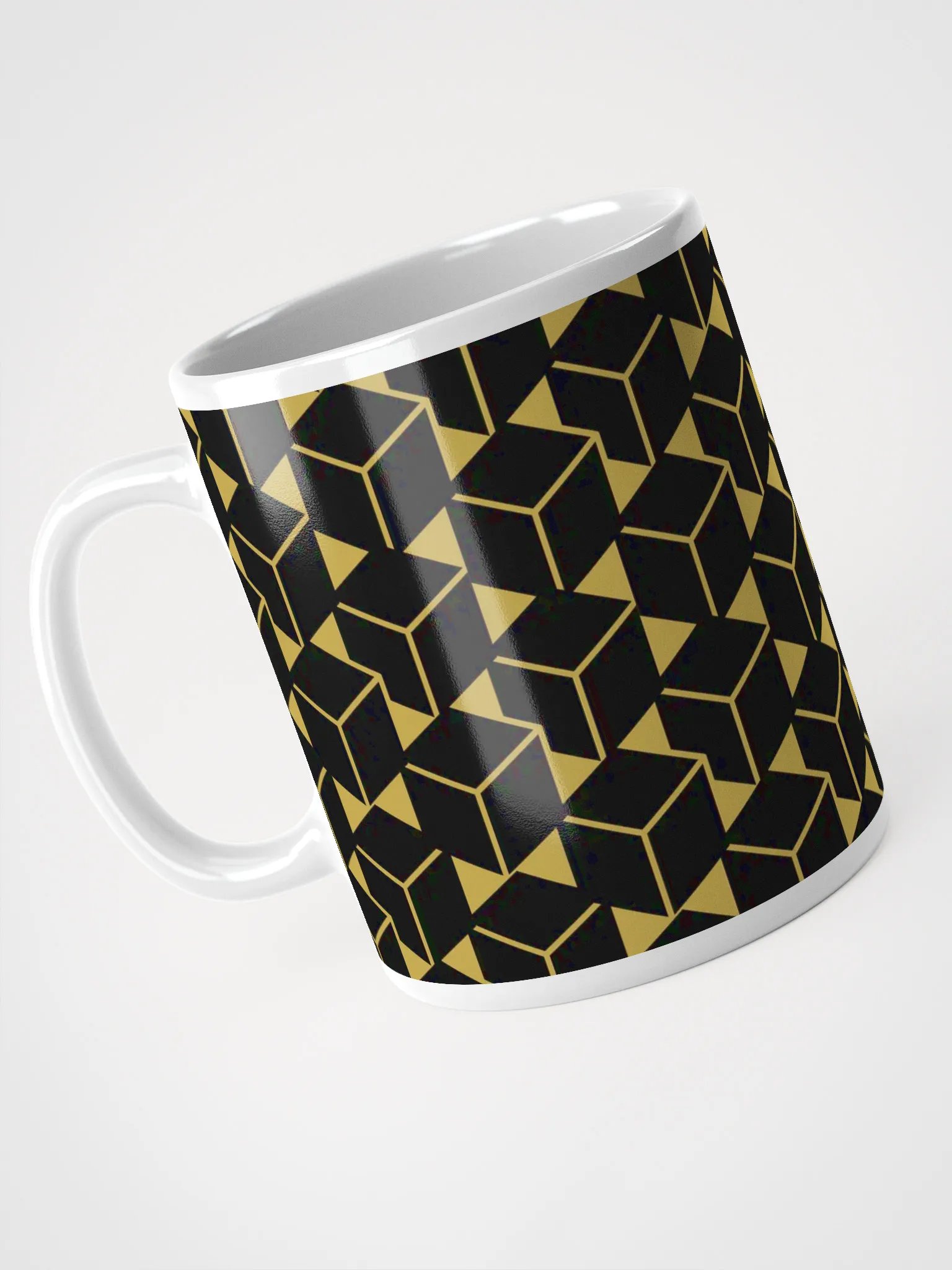 Golden Illusion Geometric Mug product image (3)