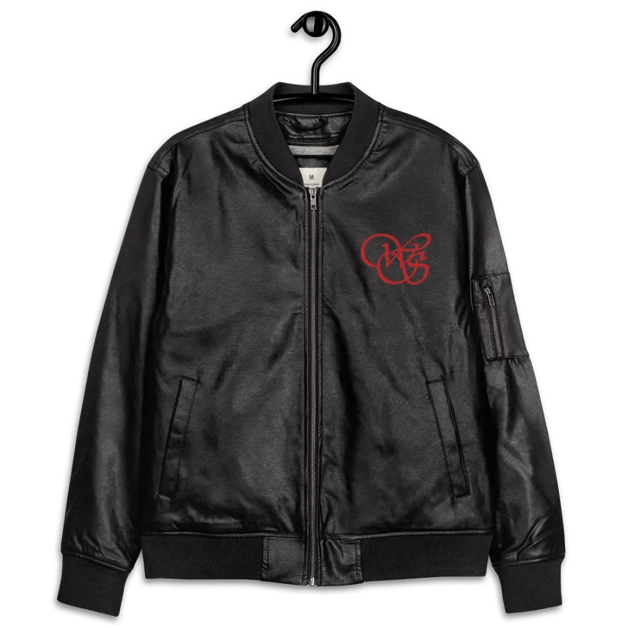 WS Faux Leather Bomber Jacket product image (13)