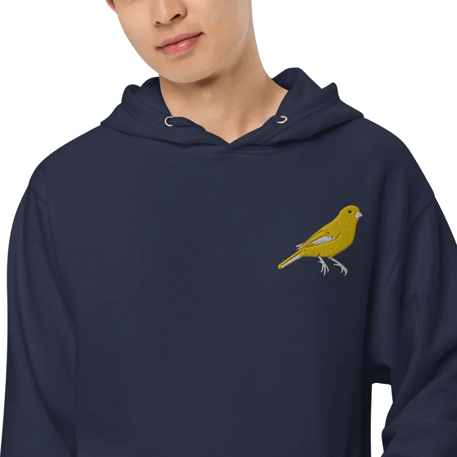 Embroidered Yellow Canary Bird Midweight Hoodie product image (3)
