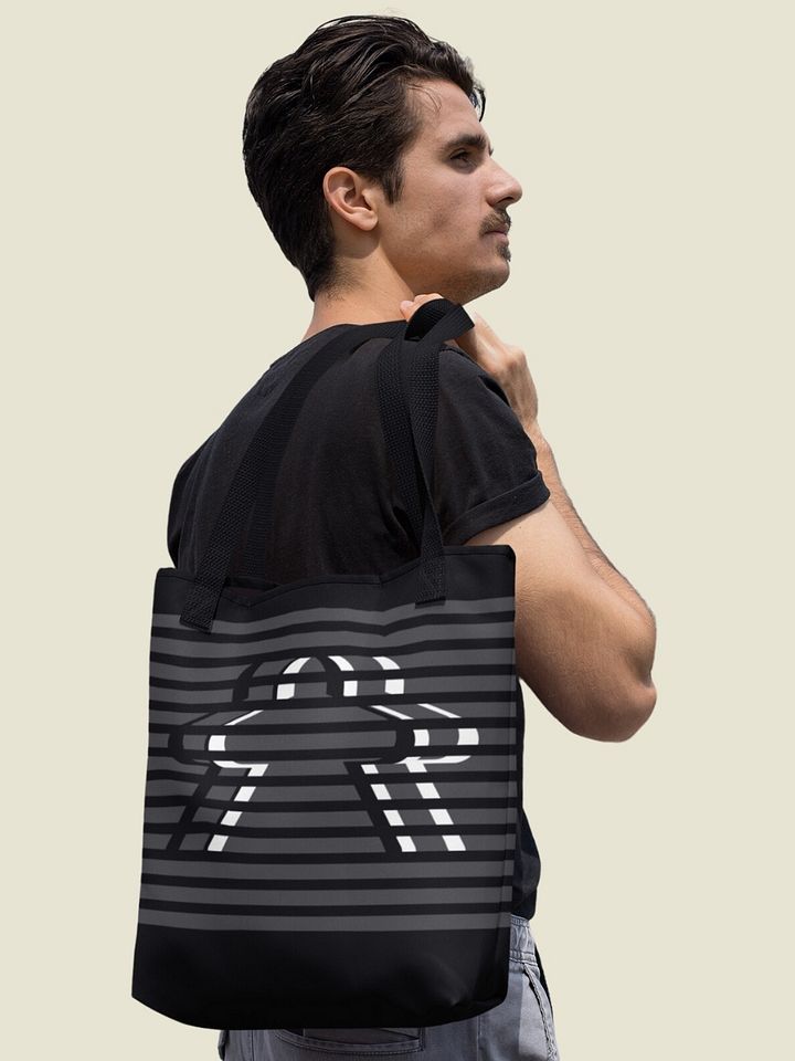 Abstract Meeple Prison Shoulder Tote Bag for Board Gamers product image (1)