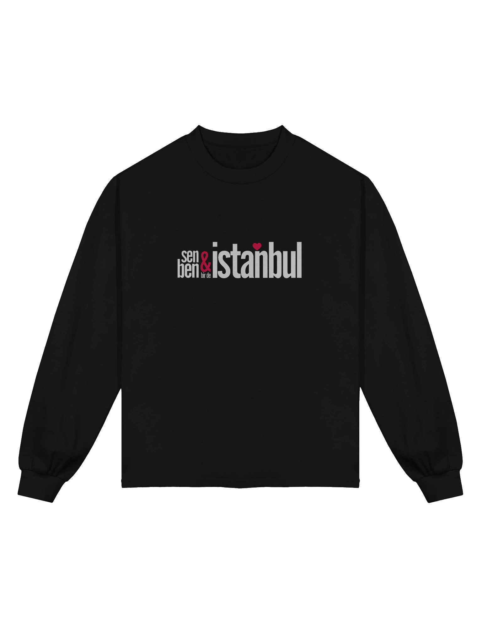 İstanbul'un Aşk Manifestosu: "Sen & Ben Bir de İstanbul" Tasarımlı AS Colour Premium Uzun Kollu product image (5)