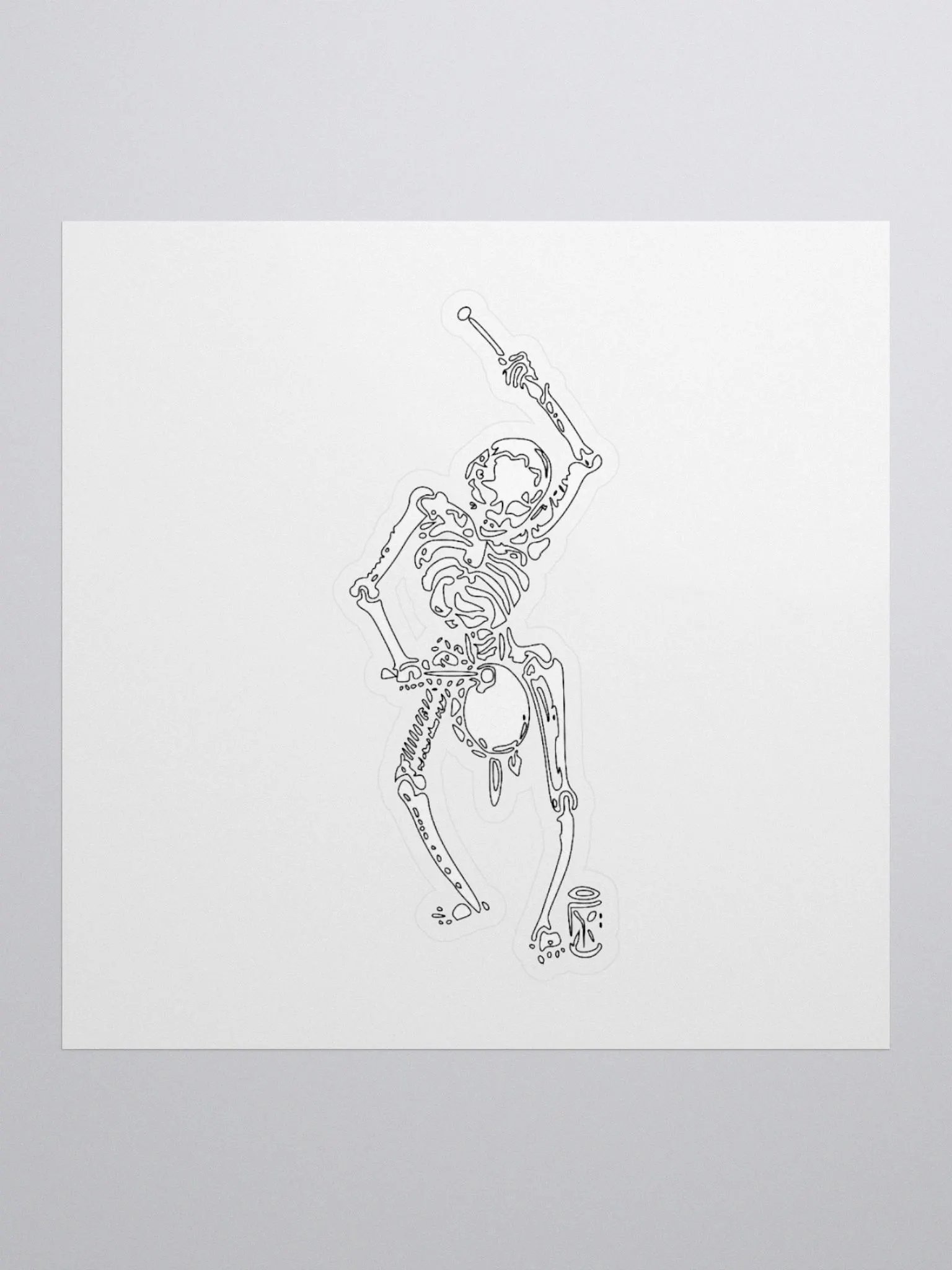 Mechanical Skeleton Kiss Cut Stickers product image (1)