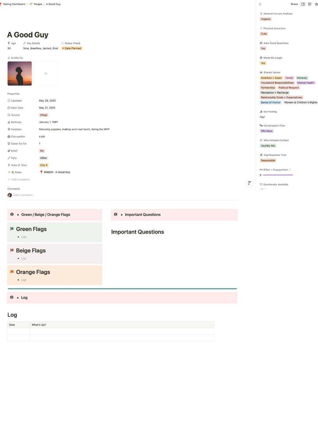 Complete Dating Dashboard (Notion Template) product image (3)