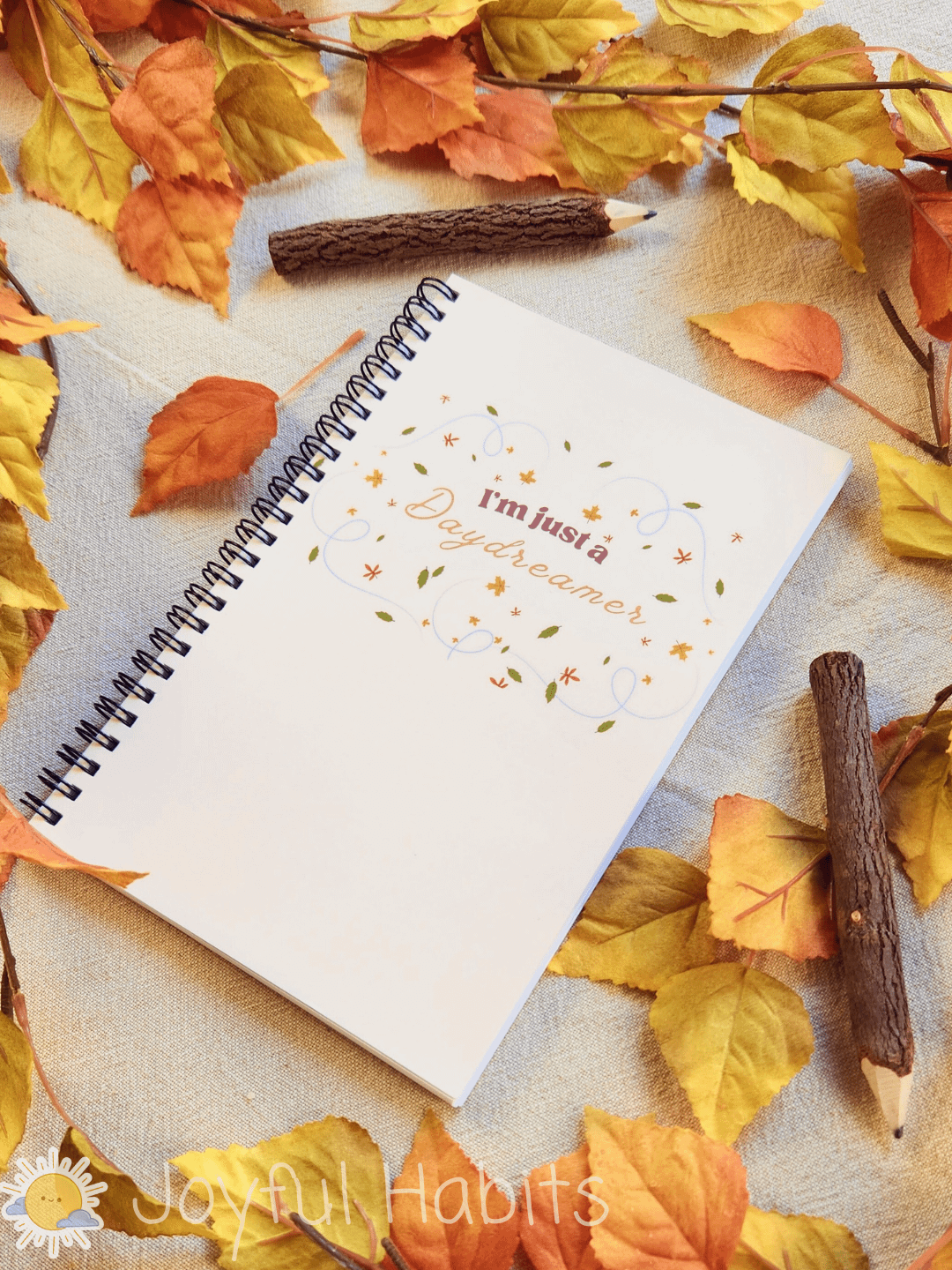 Autumn Daydreams Spiral Notebook/Journal (Cream) product image (7)