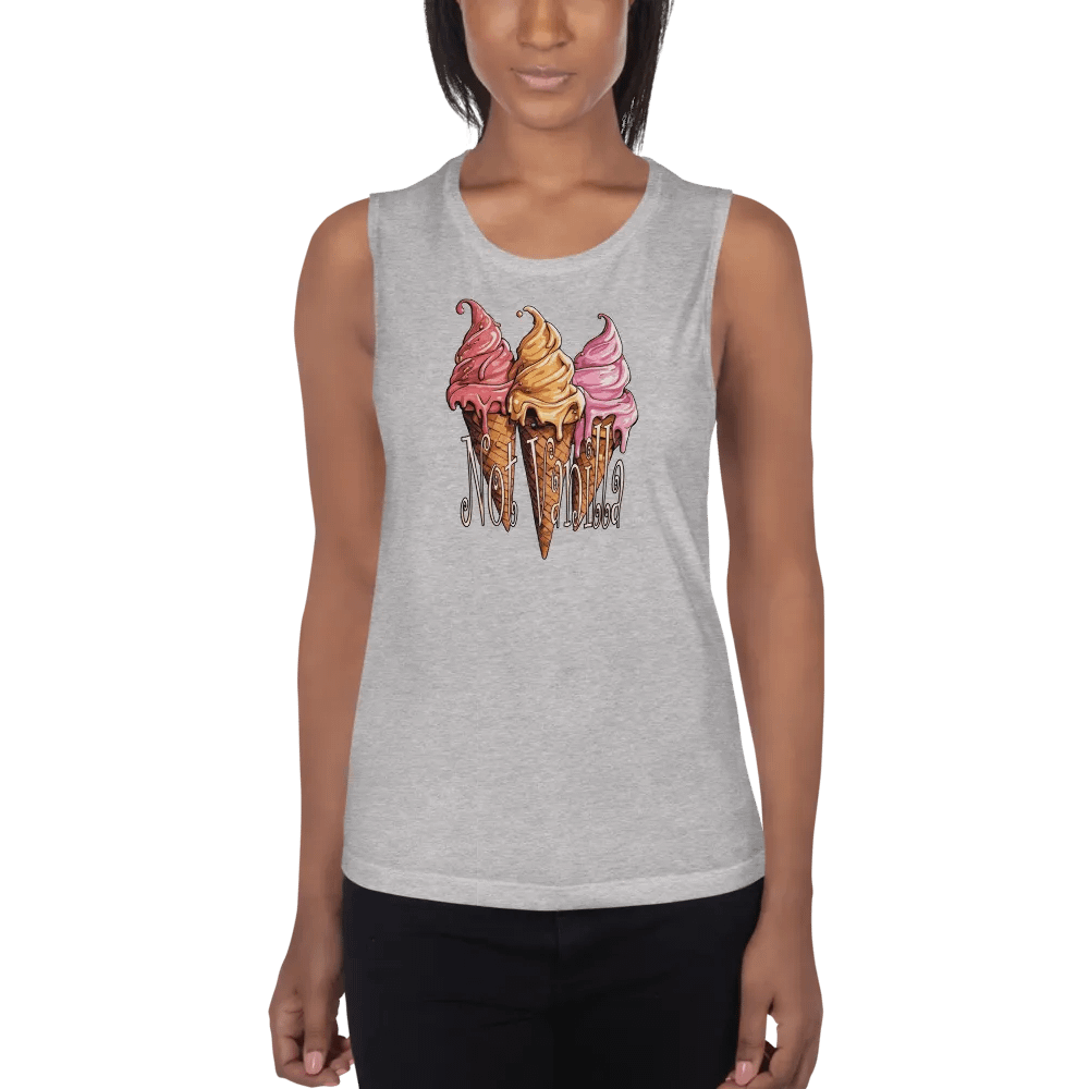 Not Vanilla threesome of ice cream cones flowy tank product image (13)