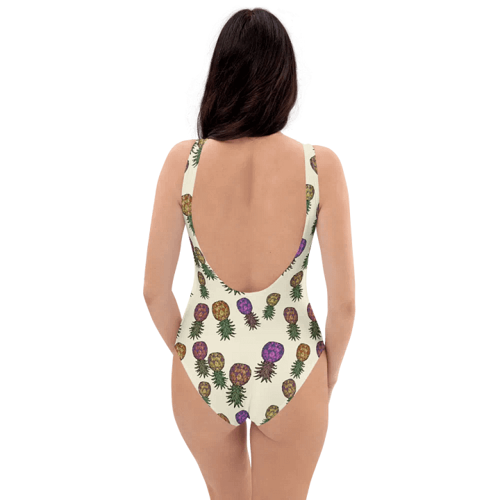 Upside-down Pineapple Swinger Pineapples Print Color Mix one-piece swimsuit product image (2)