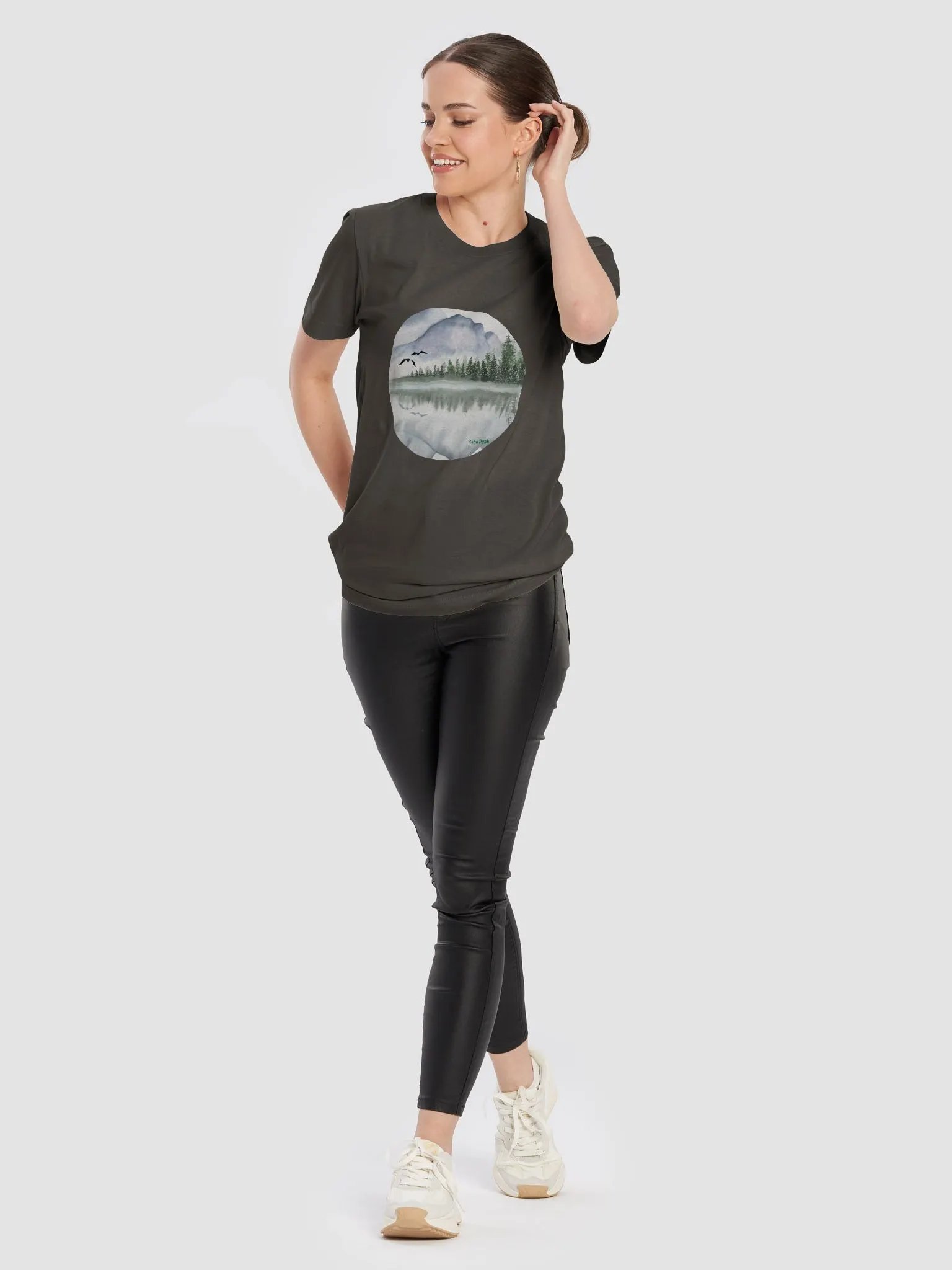Mountain reflection lake scenic T-Shirt product image (6)