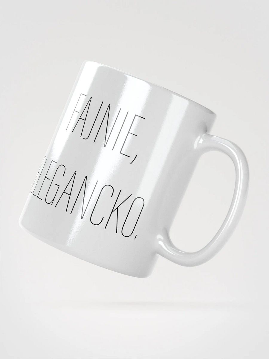 Biały kubek fajny, elegancki z logo. product image (3)