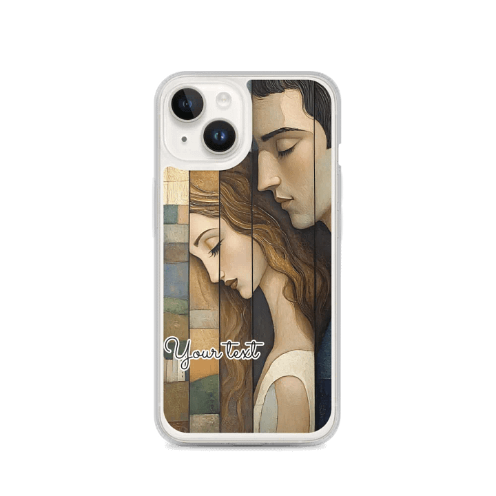 cubist landscape paintings with an in-love couple Phone Case product image (4)