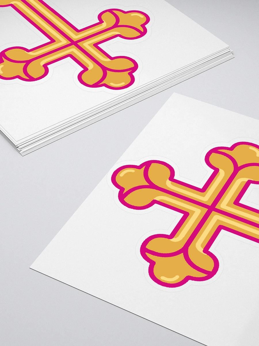 Gold & Pink Cross Sticker product image (4)