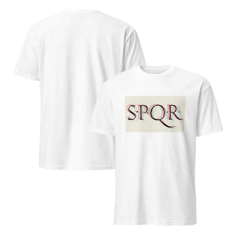 SPQR Roman Senatus Populus Que Romanus, White T-Shirt product image (4)