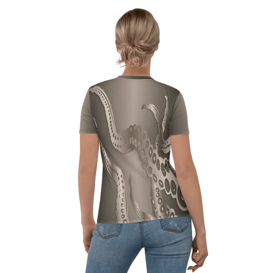 Octopus Tentacles Bronze All Over Print T-shirt product image (5)