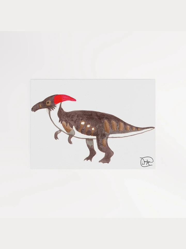 Parasaurolophus Watercolour Print product image (1)