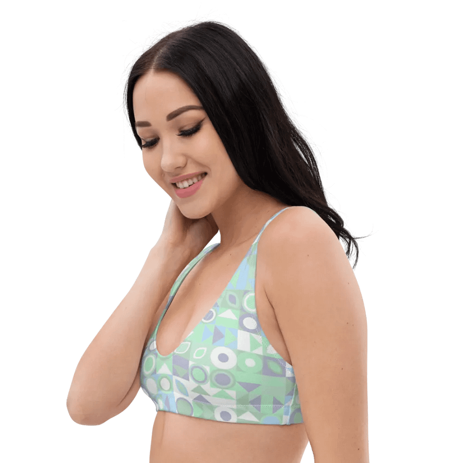 Colorful Vector Patterns Design Padded Bikini Top - v15 product image (4)