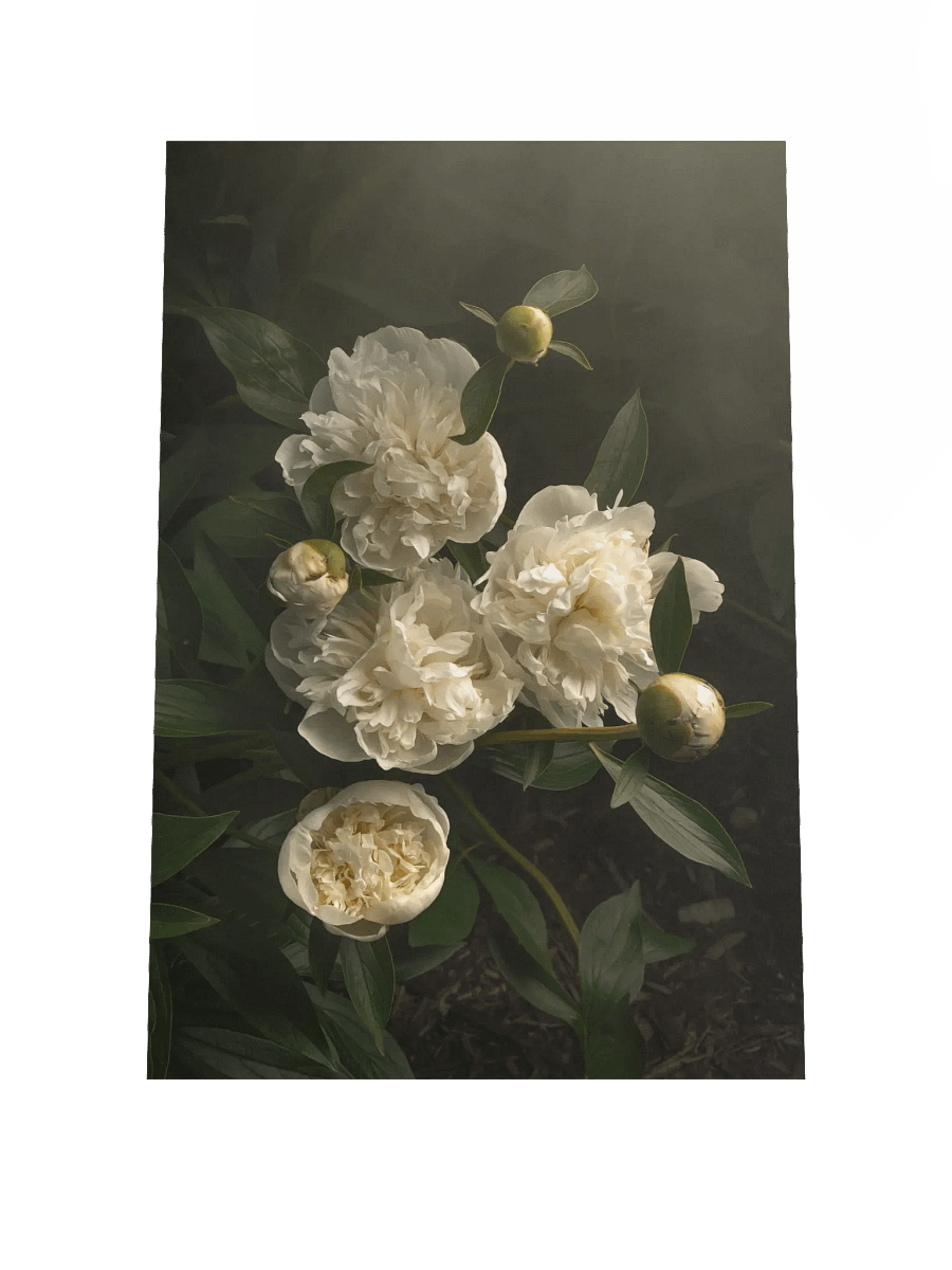 White Peonies in the Garden product image (1)