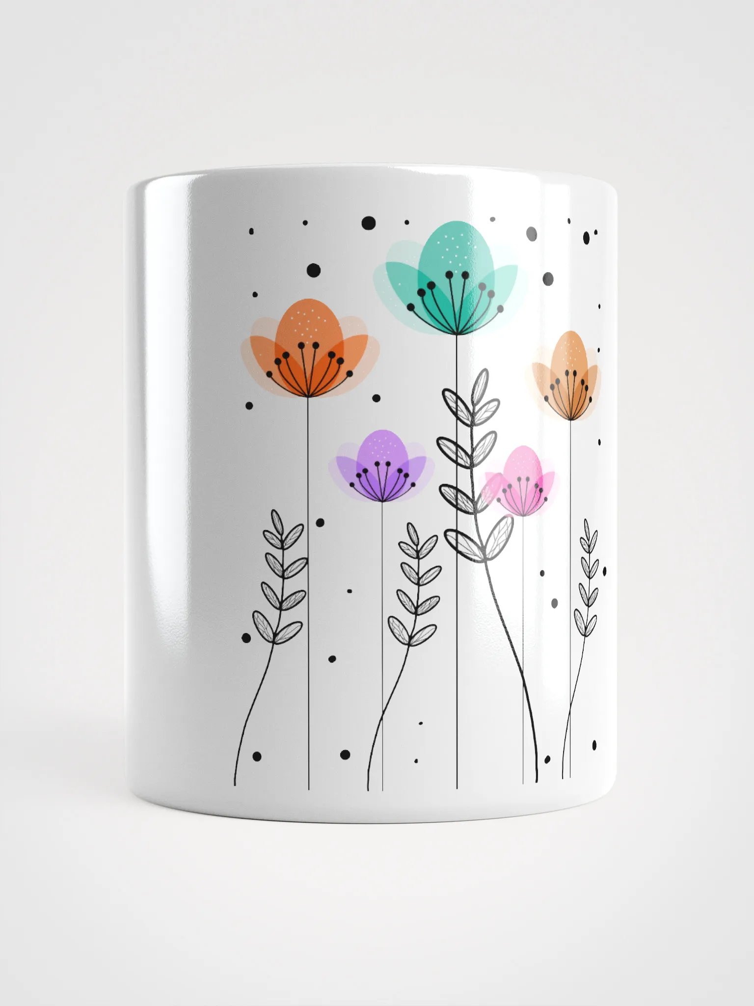 Whimsical Wildflowers White Glossy Mug product image (13)
