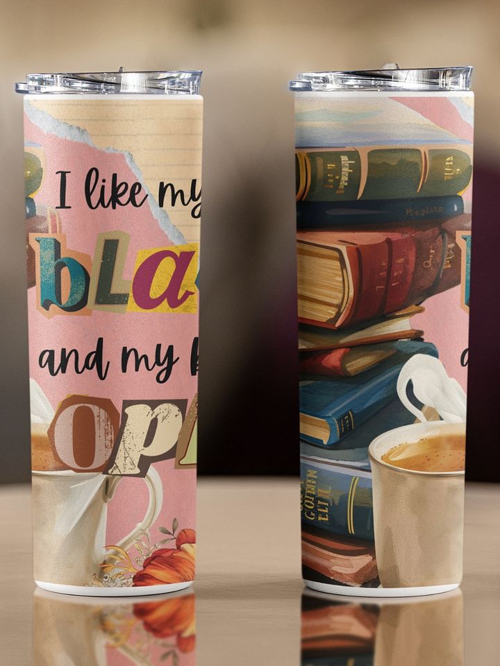Skinny Insulated Tumbler for Book and Coffee Lovers product image (1)
