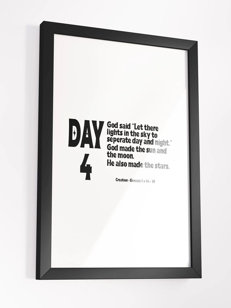 CREATION: DAY 4 Christian, Jesus, faith, God, Bible, Christianity, Jesus Christ, religion, Bible Verse, Love product image (6)