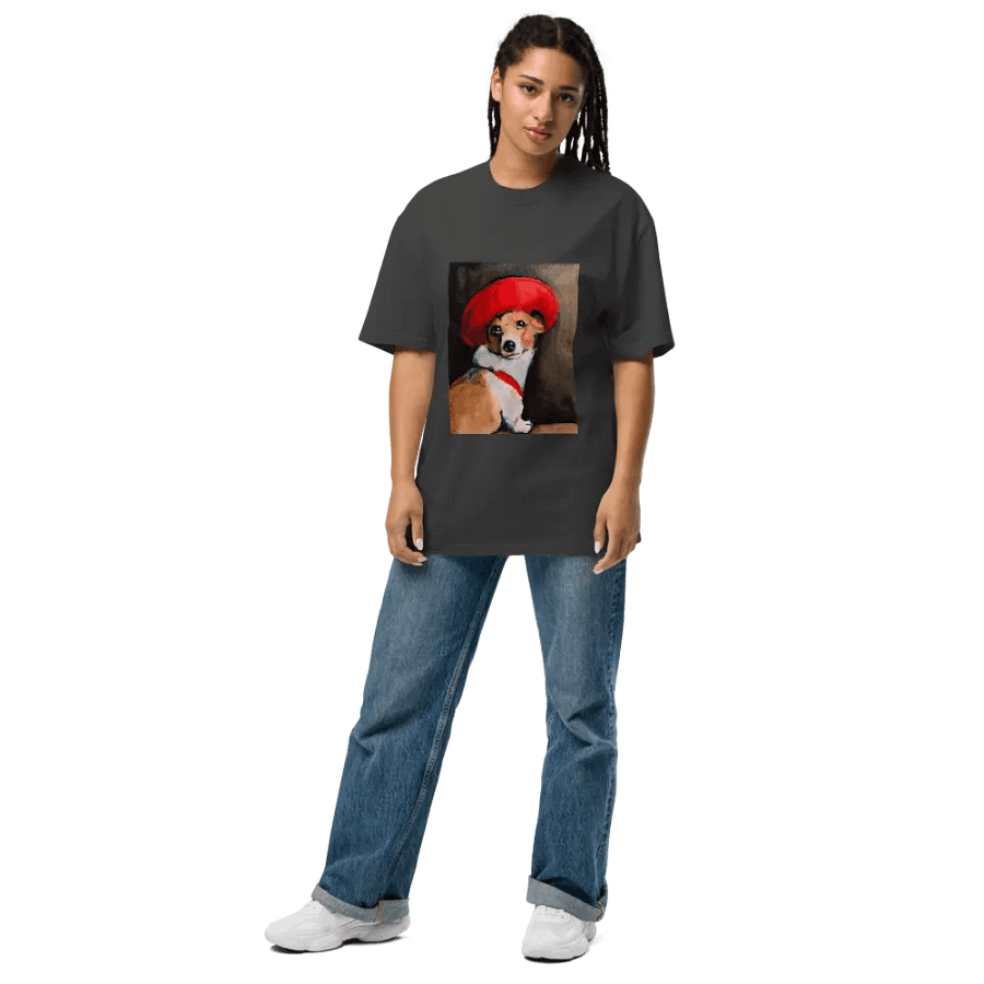 The Dog Poppy - dogPXL Artistic series Oversized Faded T-Shirt product image (7)