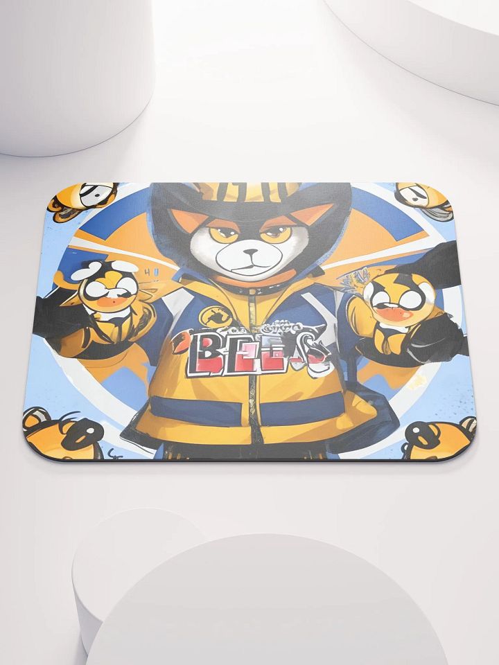 Buzzing Raccoon Sports Mouse Pad product image (1)