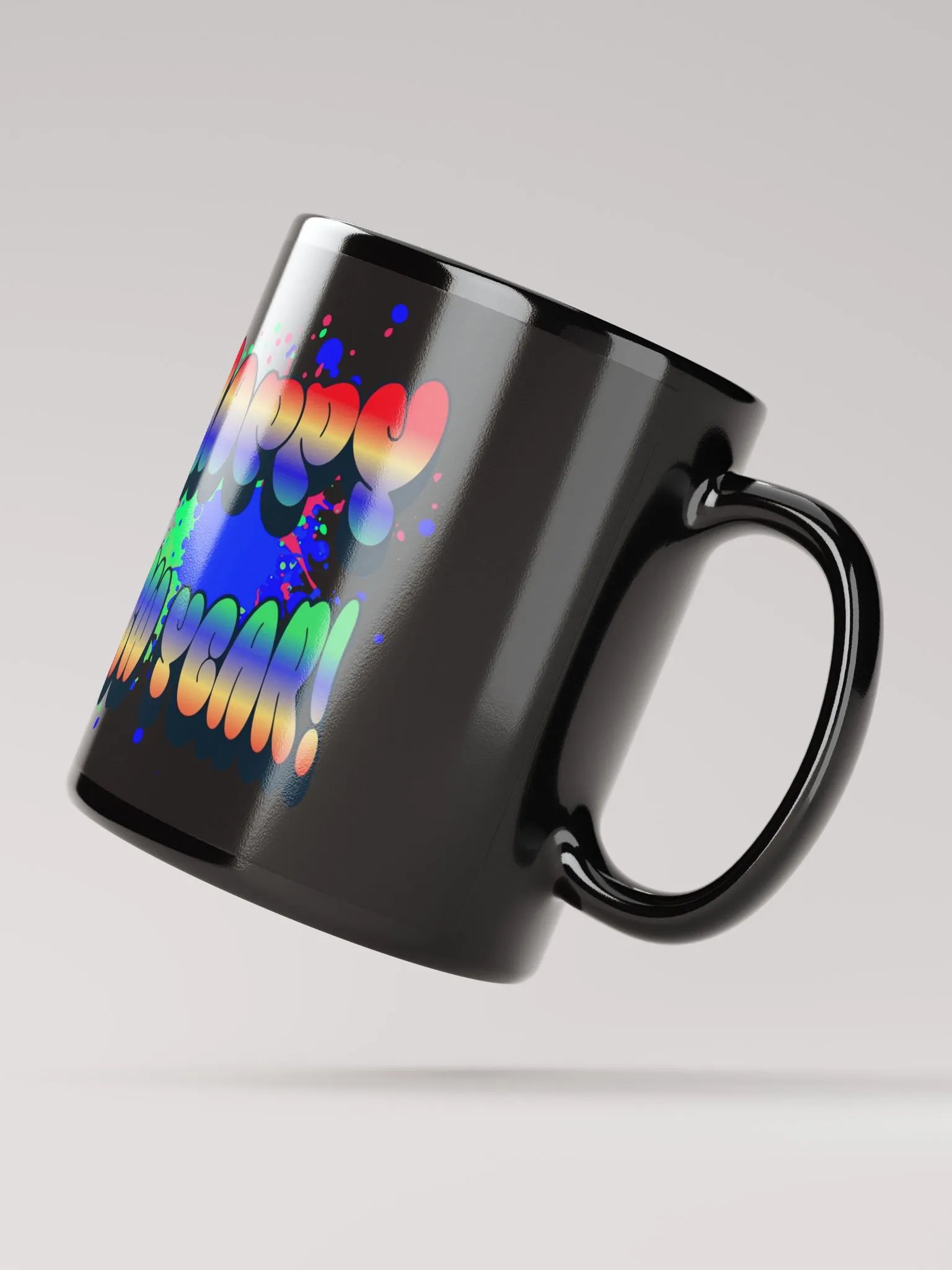 Happy New Years - Colorful Graffiti Design Black Mug product image (11)